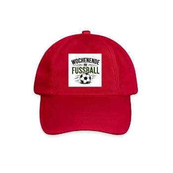 Wochenende Fußball Vintage - Baseballkappe - klassisch Rot - Vorne