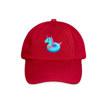 Unicorn Pool Toy - Baseball Cap - classic red - Front
