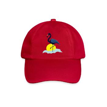 Blauer Flamingo - Baseballkappe - klassisch Rot - Vorne