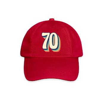 T-Shirt rétro Vintage numéro 70 soixante-dix - Casquette classique - rouge classique - Devant