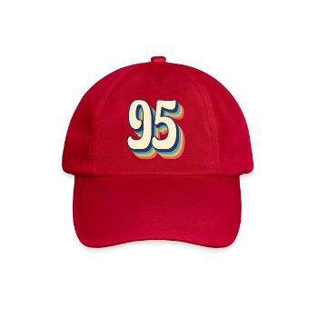 T-Shirt rétro Vintage numéro 95 quatre-vingt-quinze - Casquette classique - rouge classique - Devant