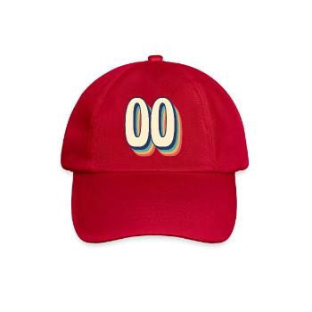 Vintage rétro T Shirt numéro 00 zéro zéro - Casquette classique - rouge classique - Devant