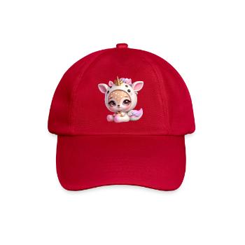 Pastellunicorn mit Flügeln - Baseballkappe - klassisch Rot - Vorne