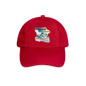 Schwarze Pisten sind auch nur weiß - Baseballkappe - klassisch Rot - Vorne