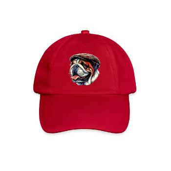 English Bulldog Dog - Baseball Cap - classic red - Front