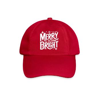 Merry & Bright Handlettering - Baseballkappe - klassisch Rot - Vorne