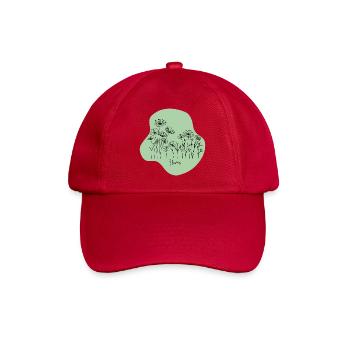Minimalist Floral Illustration - Baseball Cap - classic red - Front