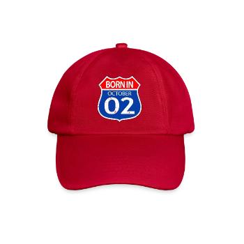 Né_en_octobre_02 - Casquette classique - rouge classique - Devant