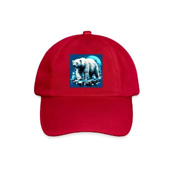 ours blanc - Casquette classique - rouge classique - Devant