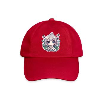 Chibi-Blumenzauber - Baseballkappe - klassisch Rot - Vorne