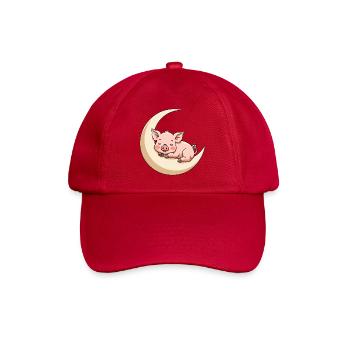 Moon Sleep Piggy - Baseball Cap - classic red - Front