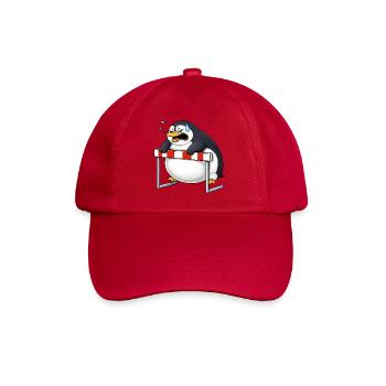 Mignon, pengouin cartoon, drôle de barrière antisportive - Casquette classique - rouge classique - Devant