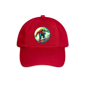Skater Alien / Skateboarder - Baseball Cap - classic red - Front