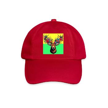 Hirsch - Baseballkappe - klassisch Rot - Vorne