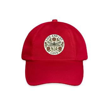 Live and Let Love Dragonfly Circle - Baseball Cap - classic red - Front