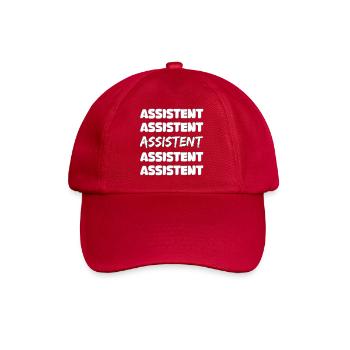 Assistenz Typo-Reihe Bold Blockschrift - Baseballkappe - klassisch Rot - Vorne