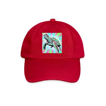 turtle - Baseball Cap - classic red - Front