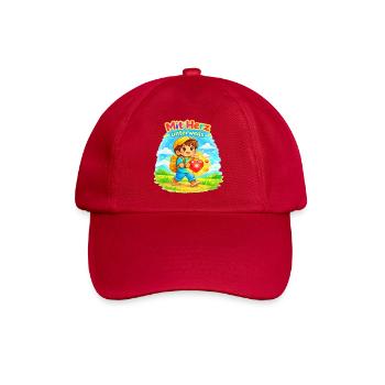  Mit Herz unterwegs - macht die Welt besser - Baseballkappe - klassisch Rot - Vorne