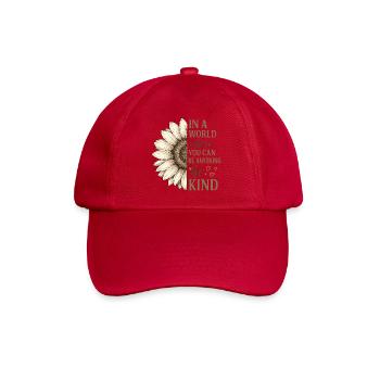 Sunflower Quote Be Kind - Baseball Cap - classic red - Front