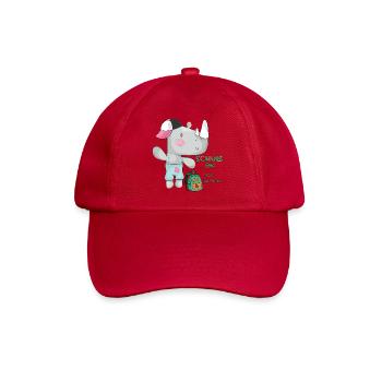  Schulstart Einschulung Dino - Baseballkappe - klassisch Rot - Vorne