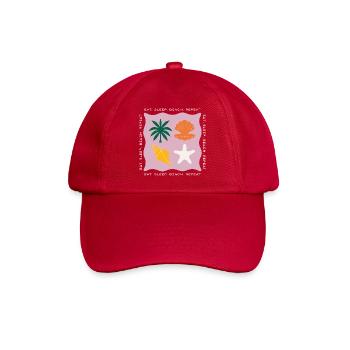 Eat Sleep Beach Repeat Beach Summer - Baseball Cap - classic red - Front