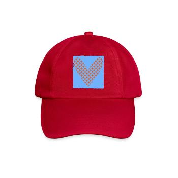 HERZ. HERZ. VALENTINSTAG. LIEBE. LIEBE. PAAR. - Baseballkappe - klassisch Rot - Vorne
