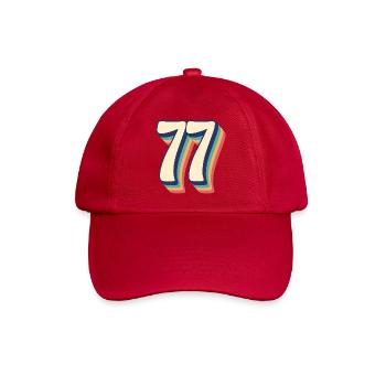 T-Shirt rétro Vintage numéro 77 soixante-dix-sept - Casquette classique - rouge classique - Devant