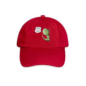 Guck Guck T-Rex Dino I Tyrannosaurus Dinosaurier - Baseballkappe - klassisch Rot - Vorne