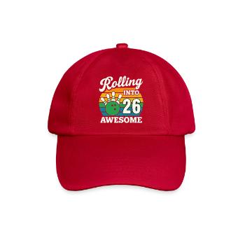 Rolling Into 26 Birthday Design - Baseball Cap - classic red - Front