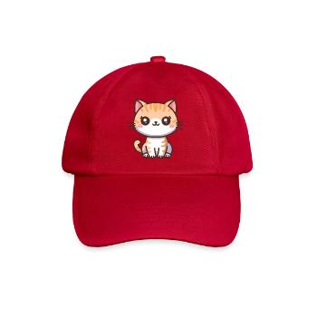 Cute Cartoon Kitten - Baseball Cap - classic red - Front