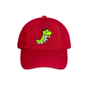 Caterpillar sweet sweet little smiles friendly happy - Baseball Cap - classic red - Front