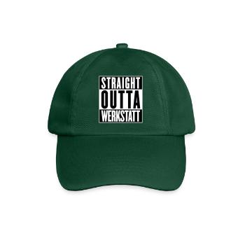 Straight outta Werkstatt (Farben änderbar) - Baseballkappe - Flaschengrün - Vorne