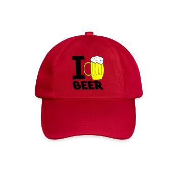 Yellow Beer Mug Sketch - Baseball Cap - classic red - Front