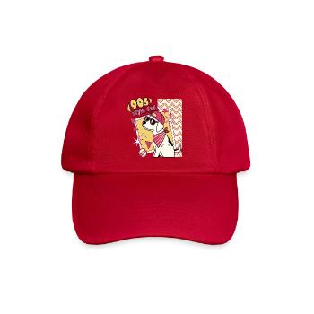 Retro 90s Dog in Sunglasses - Baseball Cap - classic red - Front