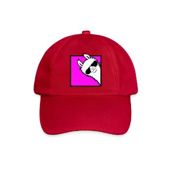 Lama Cool jette un œil autour des lunettes de soleil latérales du coin Alpaga - Casquette classique - rouge classique - Devant