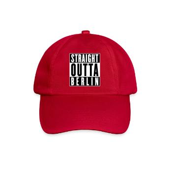 Straight outta Berlin (änderbare Farben) - Baseballkappe - klassisch Rot - Vorne