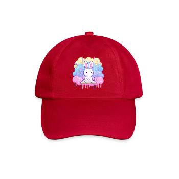 Cuddly bunny on cloud swing - Baseball Cap - classic red - Front