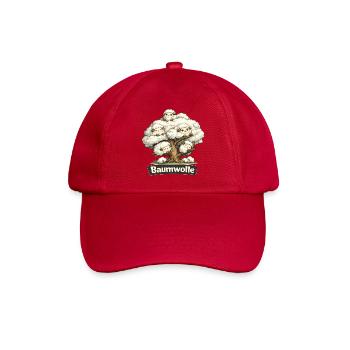 Baumwolle Schafe auf Baum Wortspiel Wortwitz Shirt - Baseballkappe - klassisch Rot - Vorne