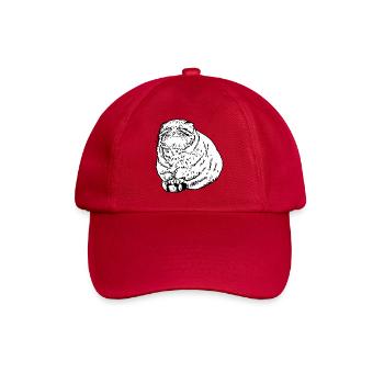 Dicke Katze - Baseballkappe - klassisch Rot - Vorne