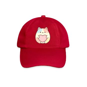 Motif de cœur de chat Kawaii Design de chat mignon - Casquette classique - rouge classique - Devant