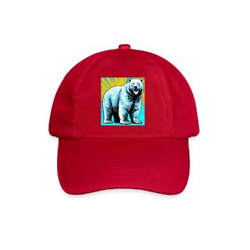 ours blanc - Casquette classique - rouge classique - Devant