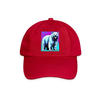 ours blanc - Casquette classique - rouge classique - Devant