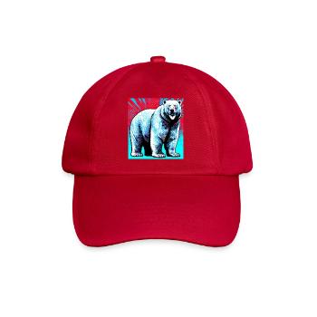 ours blanc - Casquette classique - rouge classique - Devant