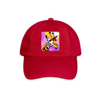 Giraffe - Baseballkappe - klassisch Rot - Vorne