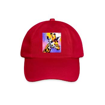 Giraffe - Baseballkappe - klassisch Rot - Vorne