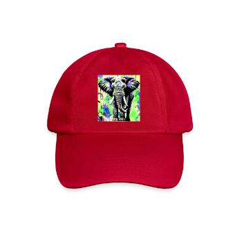 Elefant - Baseballkappe - klassisch Rot - Vorne