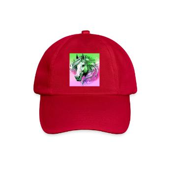 horse - Baseball Cap - classic red - Front