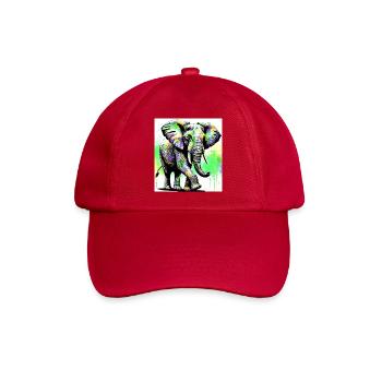 Elefant - Baseballkappe - klassisch Rot - Vorne