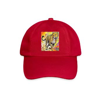 cheetah - Baseball Cap - classic red - Front