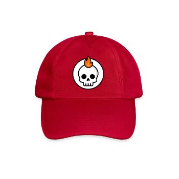 Cute Doom Skull Fire Graphic - Baseball Cap - classic red - Front